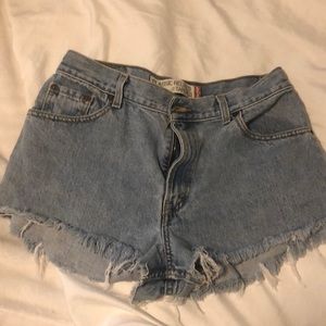 Levi’s high waisted jean shorts